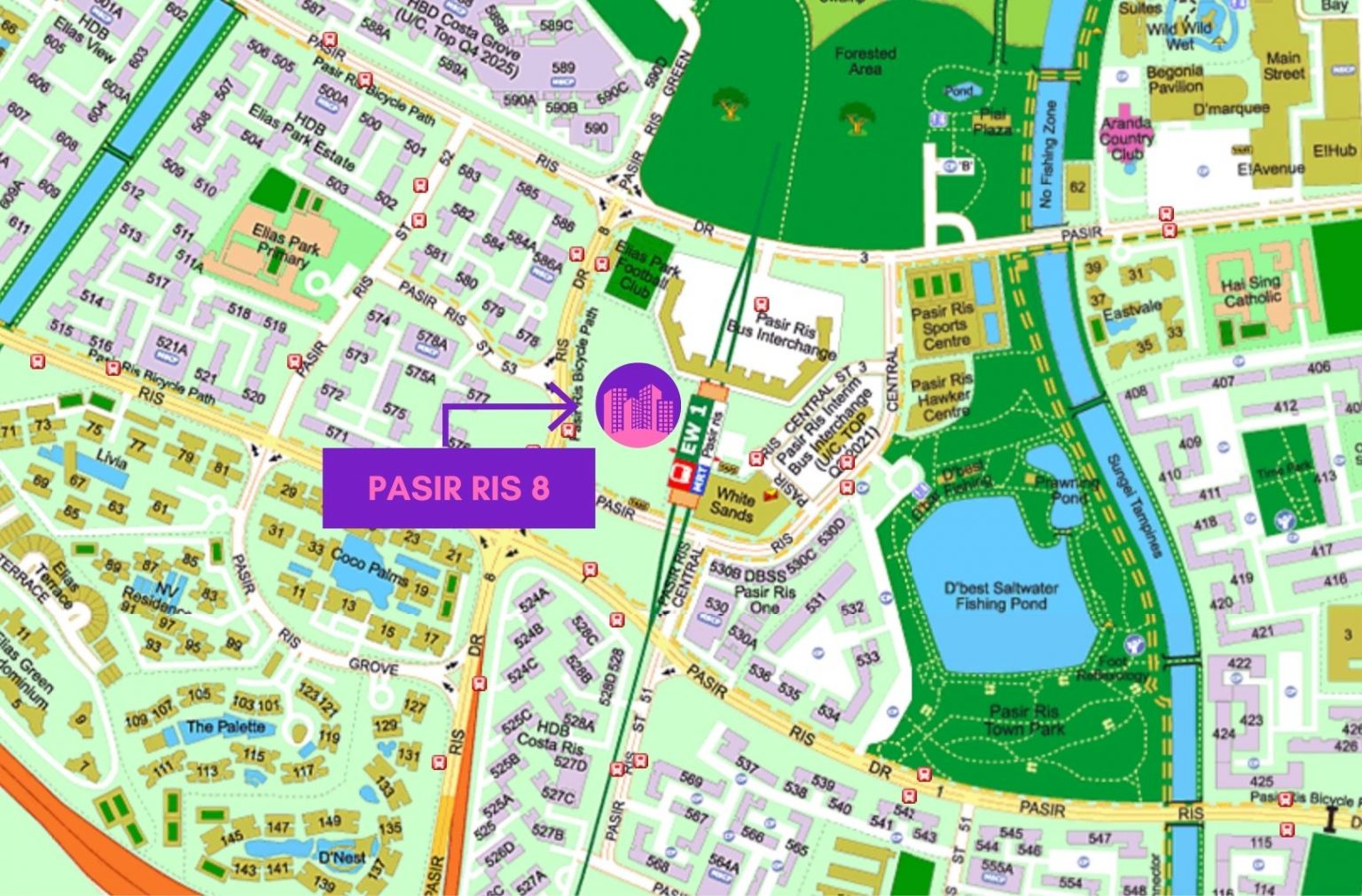 Pasir Ris 8 Showflat Info   Pasir Ris 8 Location Map 1536x1011 