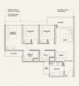 The Watergardens Canberra Floor Plan 3 Bedroom